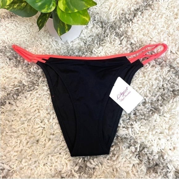 L'Agent Agent Provocateur Set Cari two-tone triangle bikini black/neon - Picture 12 of 12